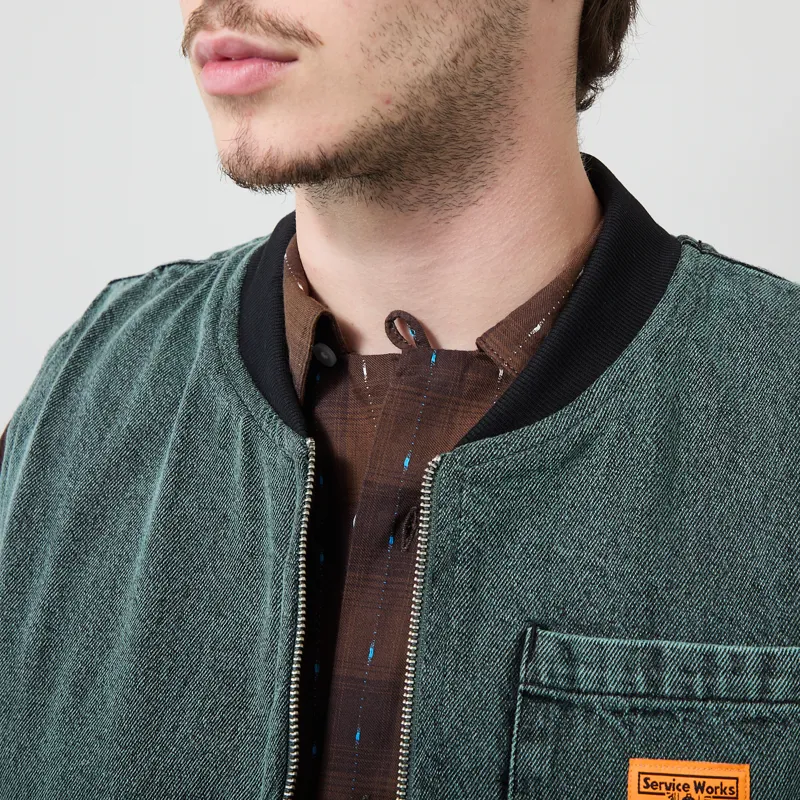Service Works Overdyed Work Vest Sage-3