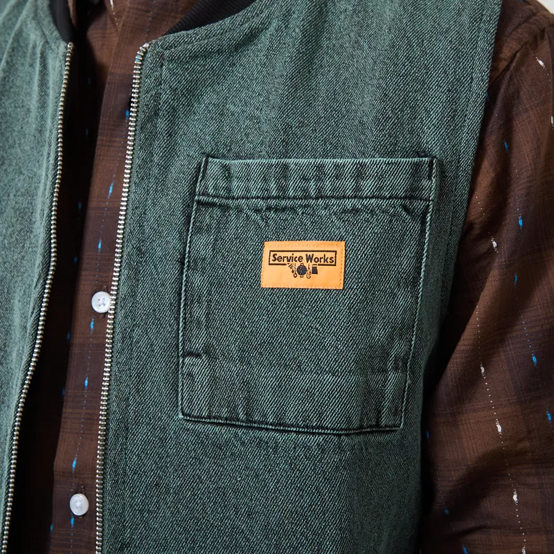 Service Works Overdyed Work Vest Sage-4