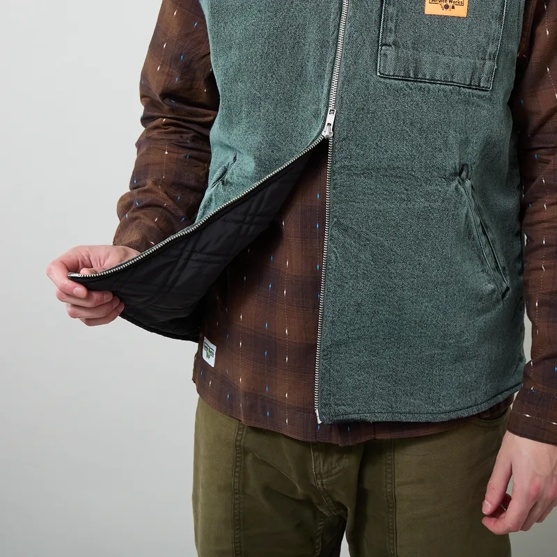 Service Works Overdyed Work Vest Sage-9