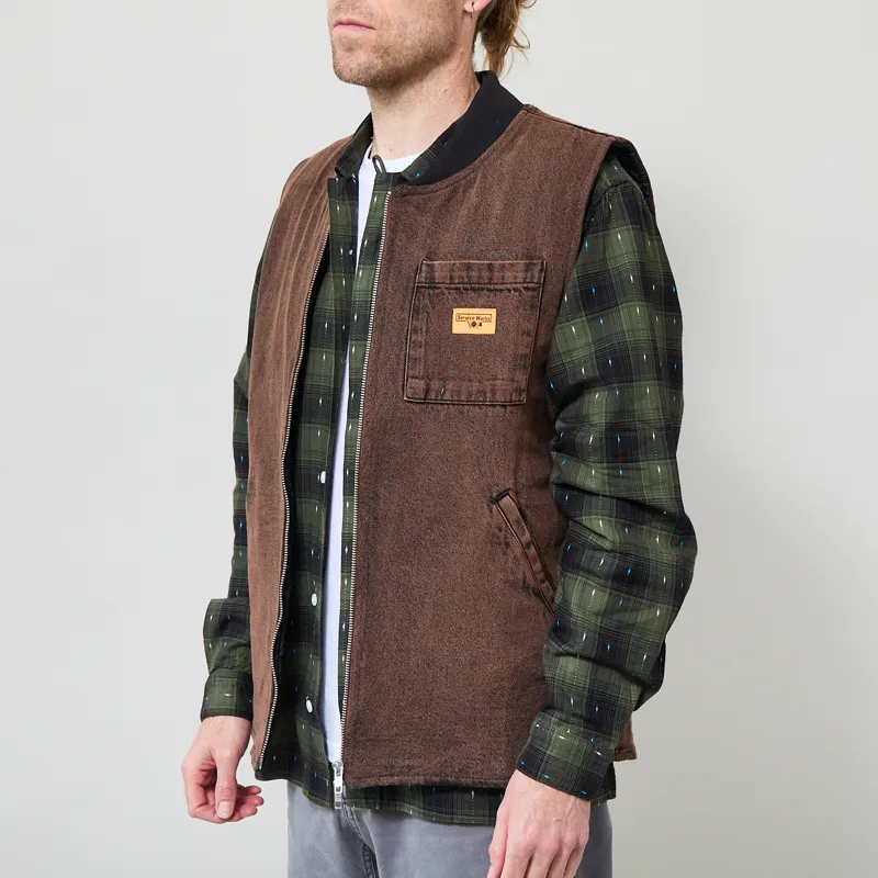 Service Works Overdyed Work Vest Umber-1