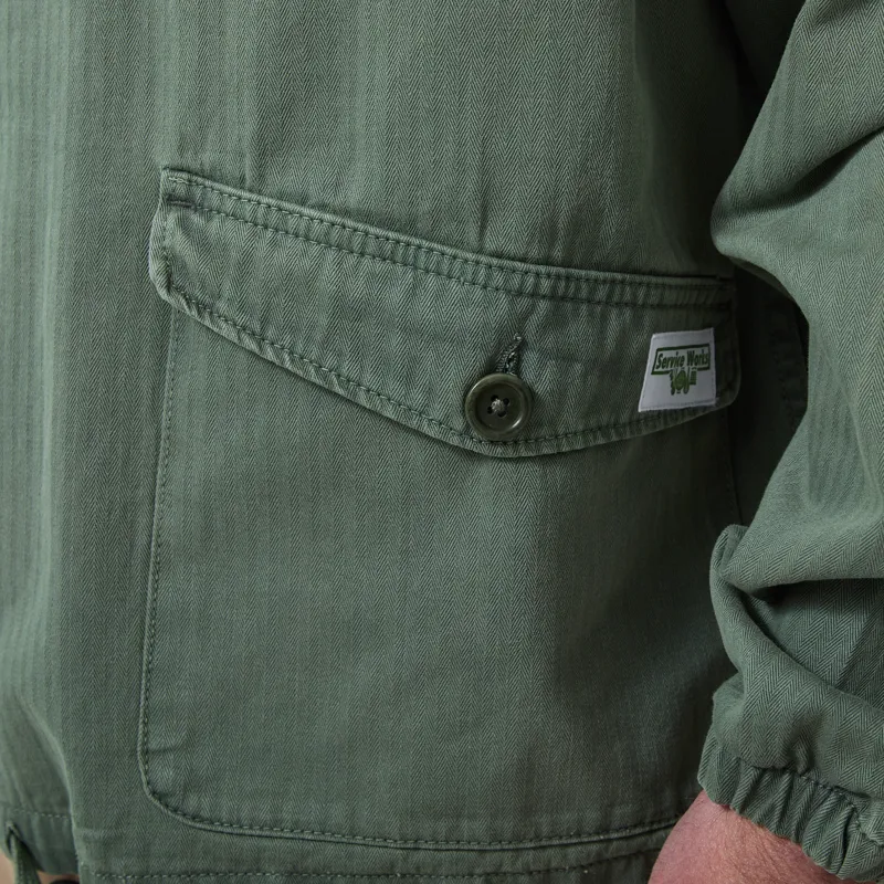 Service Works Pigment Herringbone Smock 2.0 Olive-4