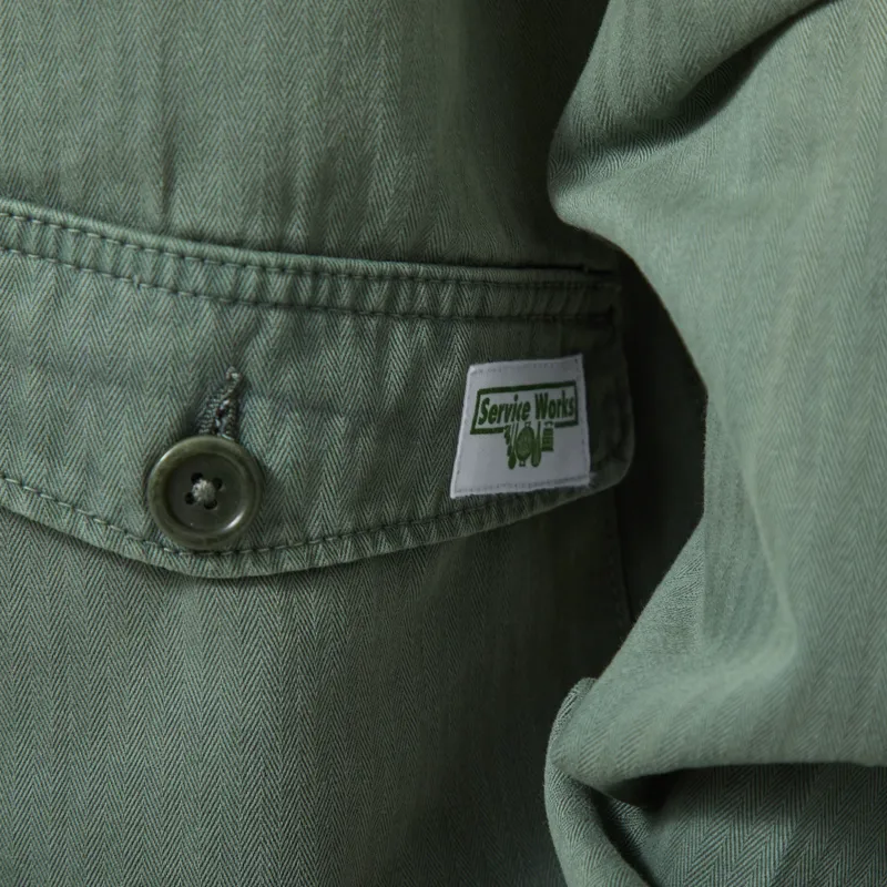 Service Works Pigment Herringbone Smock 2.0 Olive-5