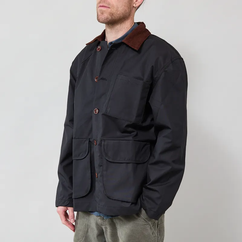 Service Works Waxed Barn Coat Black-1