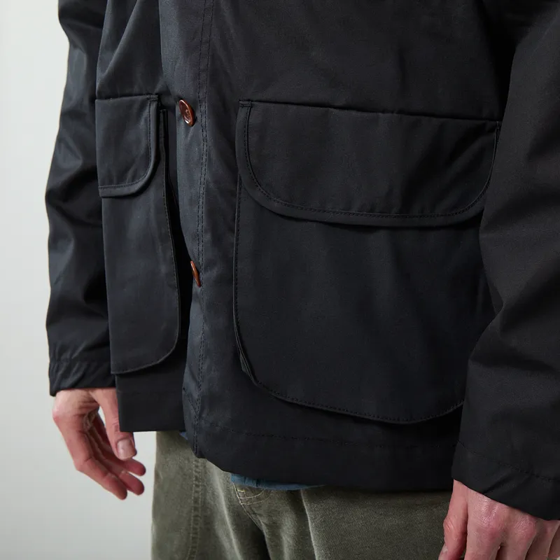 Service Works Waxed Barn Coat Black-6