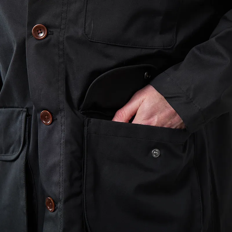 Service Works Waxed Barn Coat Black-8