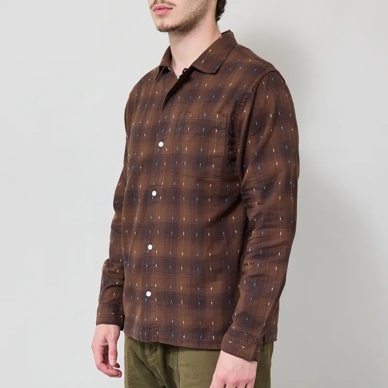 Service Works Drag Stitch Resort Shirt Brown-1