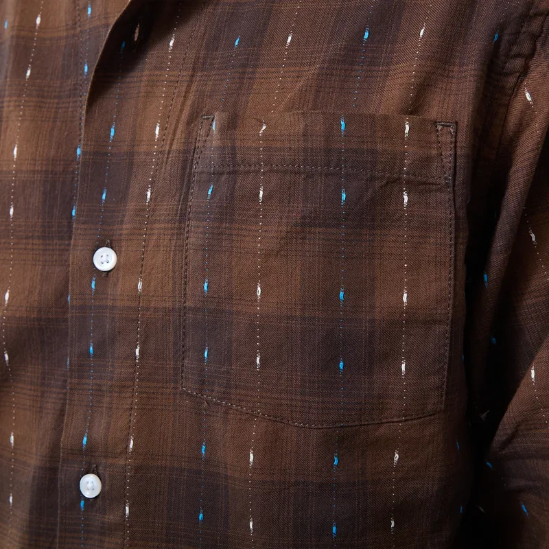 Service Works Drag Stitch Resort Shirt Brown-4