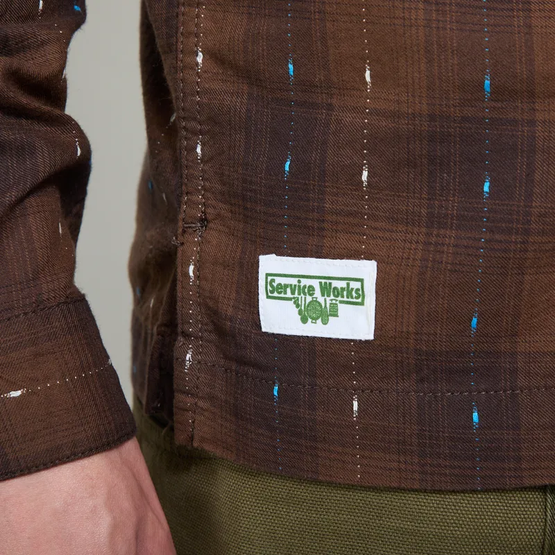 Service Works Drag Stitch Resort Shirt Brown-7