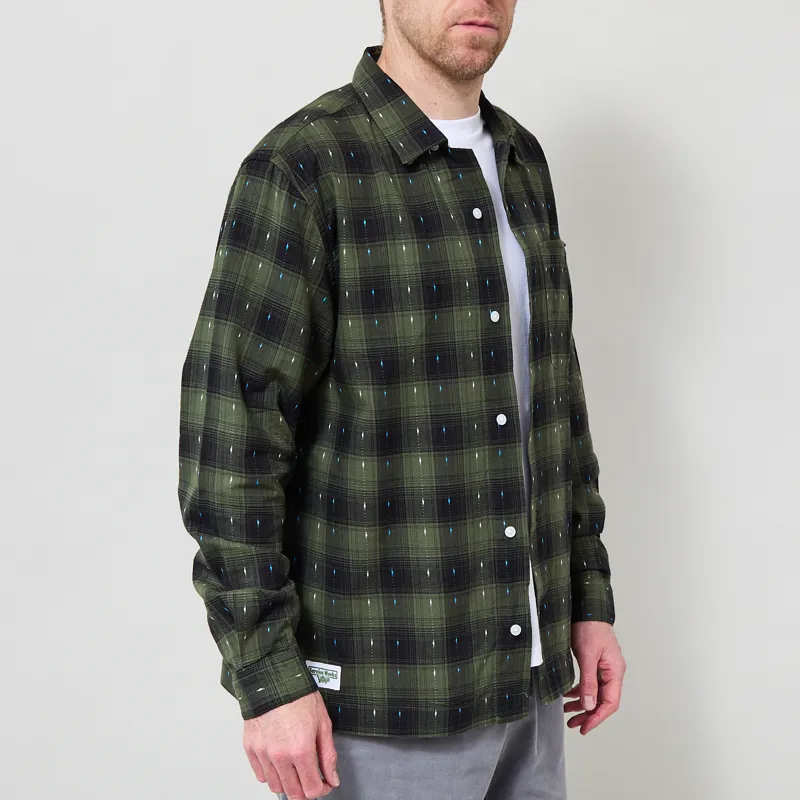 Service Works Drag Stitch Resort Shirt Olive-1