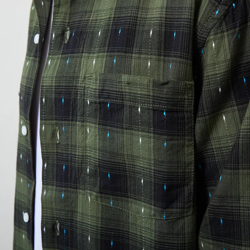 Service Works Drag Stitch Resort Shirt Olive-6