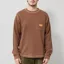 Service Works Waffle Contrast Thermal Long Sleeve T Shirt Brown Yellow