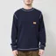 Service Works Waffle Contrast Thermal Long Sleeve T Shirt Navy Blue