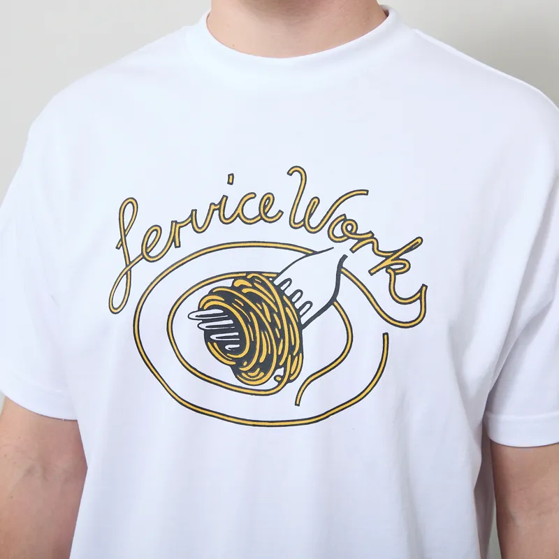 Service Works Spaghetti T Shirt White-4