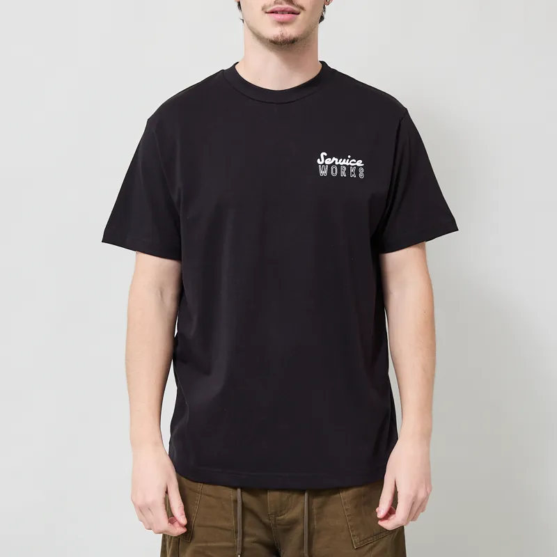 Service Works Eating Adventures T Shirt Black-2