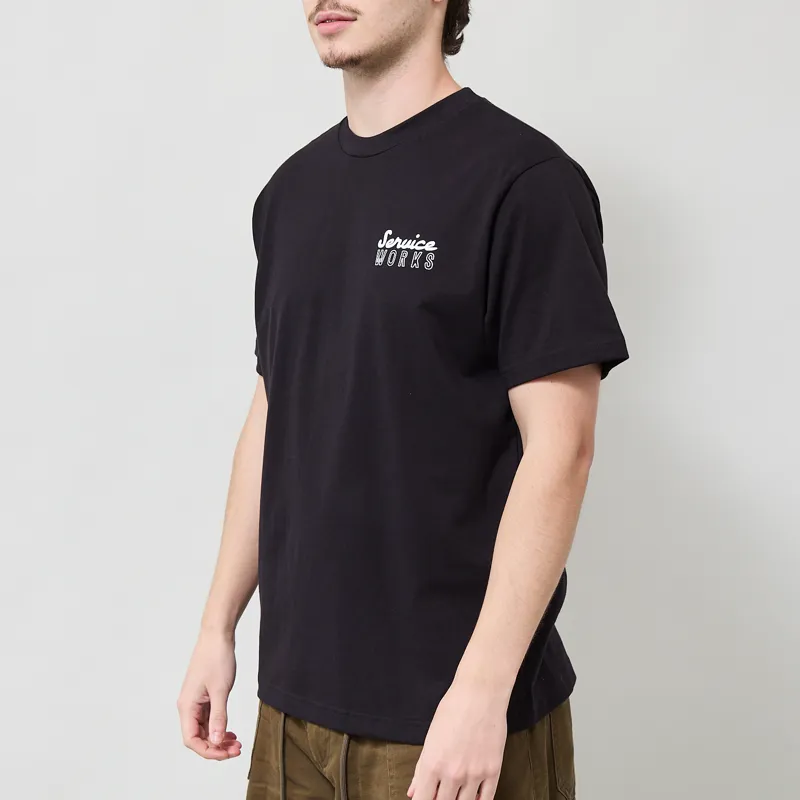 Service Works Eating Adventures T Shirt Black-1