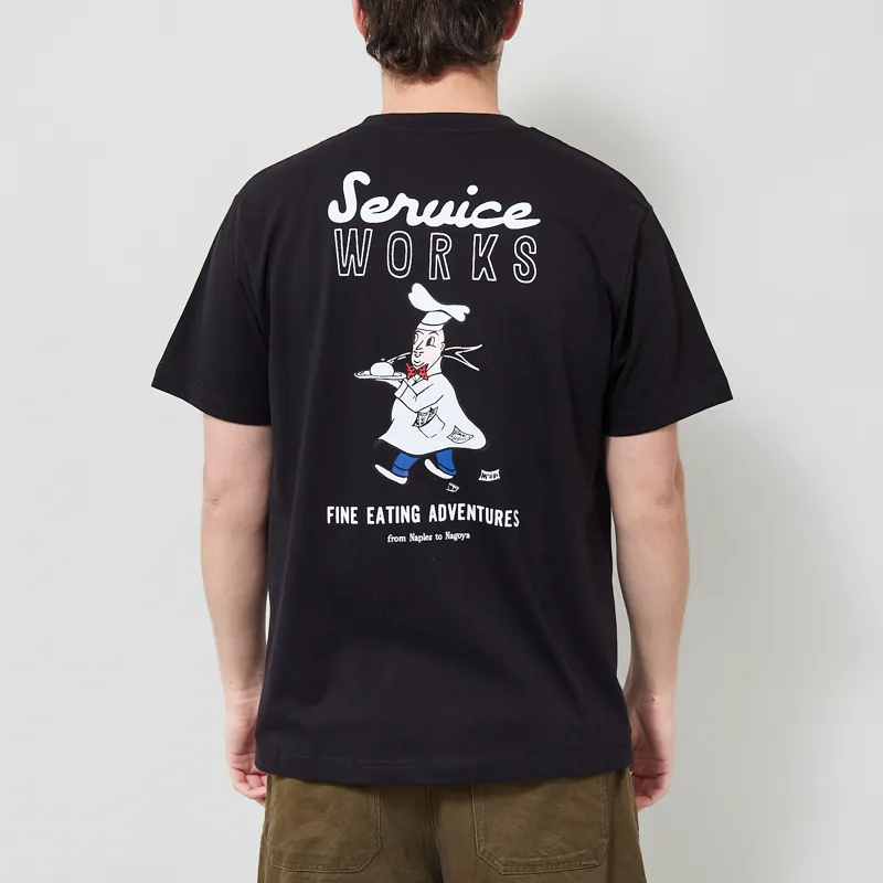 Service Works Eating Adventures T Shirt Black