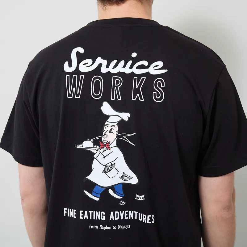 Service Works Eating Adventures T Shirt Black-3