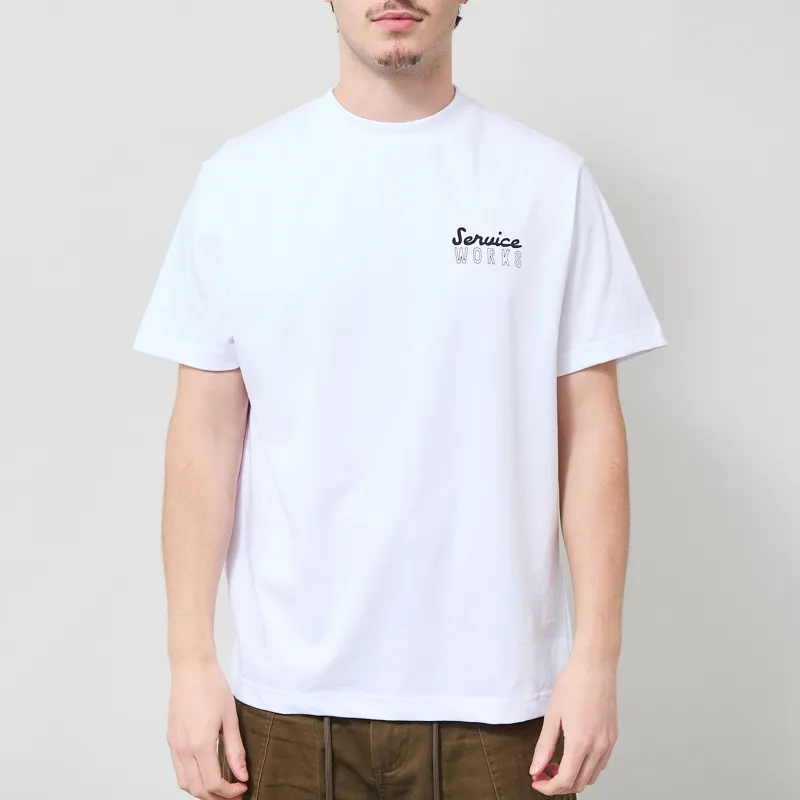 Service Works Eating Adventures T Shirt White-2