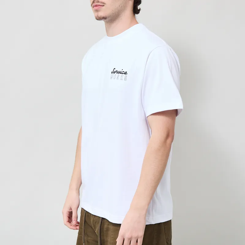 Service Works Eating Adventures T Shirt White-1