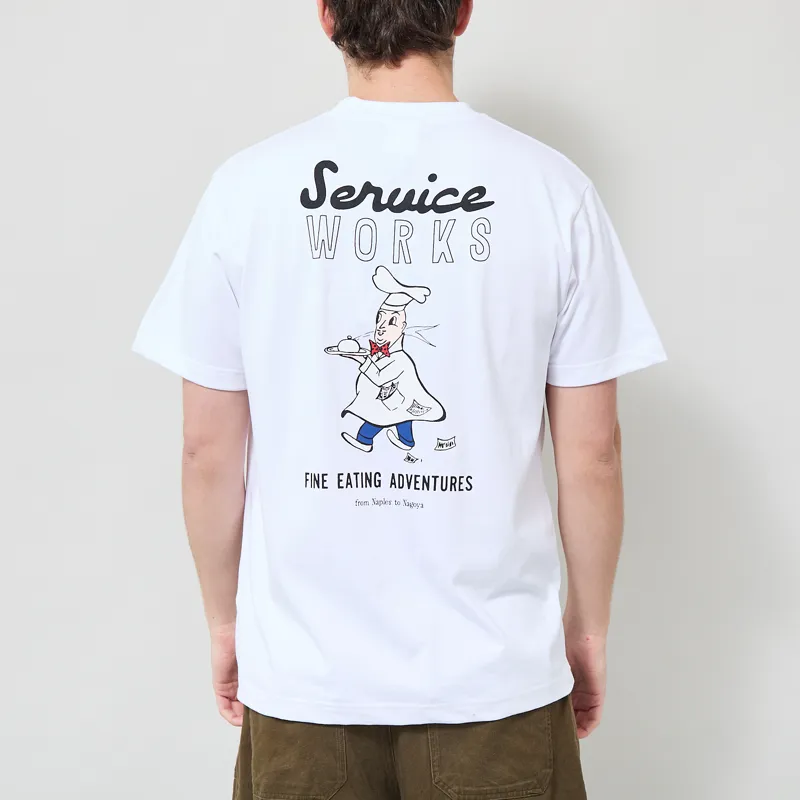 Service Works Eating Adventures T Shirt White