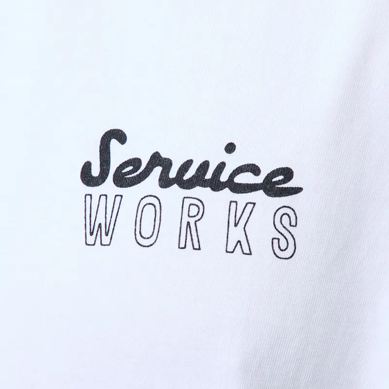 Service Works Eating Adventures T Shirt White-4