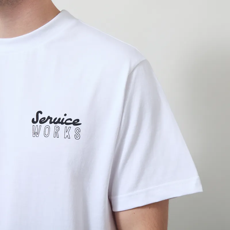 Service Works Eating Adventures T Shirt White-5
