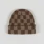 Service Works Chunky Check Beanie Brown