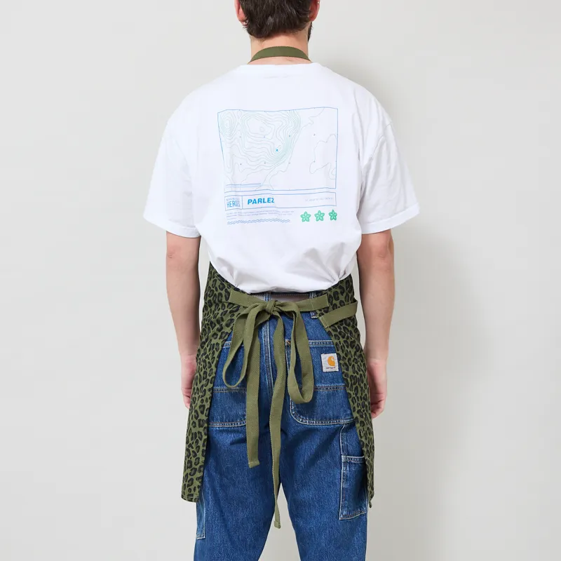 Service Works Patterned Apron Green Leopard-2
