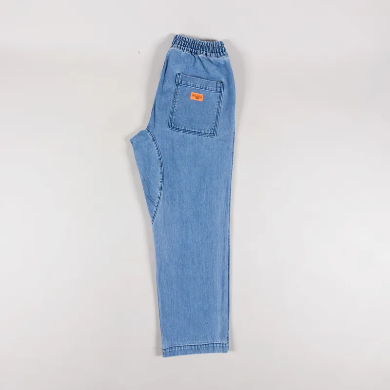 Service Works Mens Classic Denim Chef Pants Trousers Light Wash
