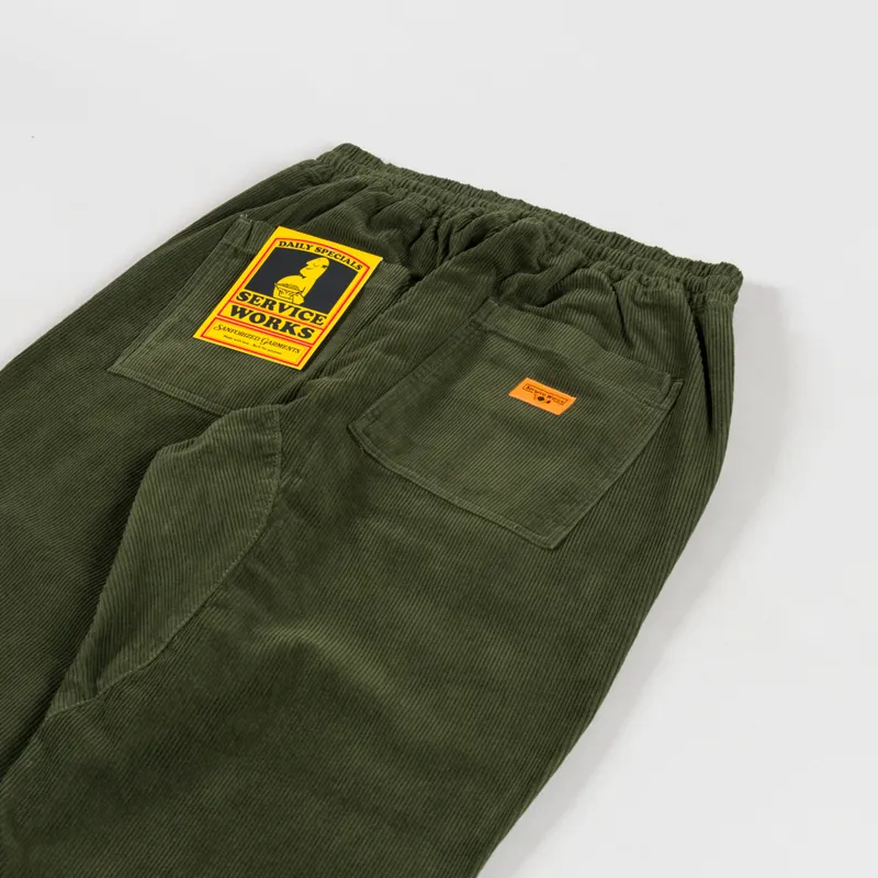 Service Works Corduroy Chef Pants Olive-3