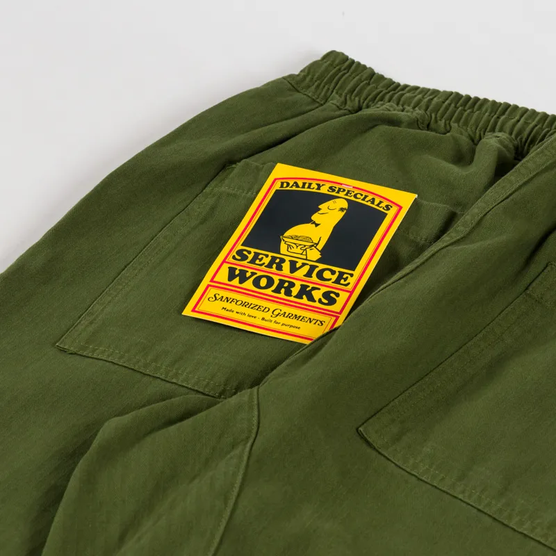 Service Works Herringbone Chef Pants Pesto-6