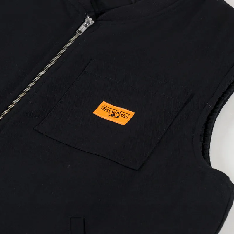 Service Works Padded Work Vest Jacket Black-8