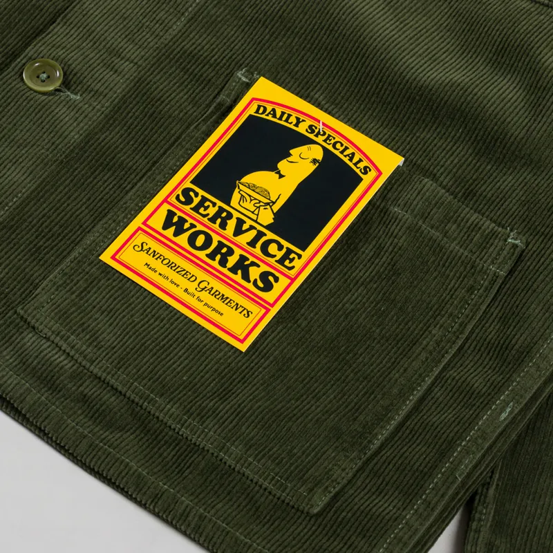 Service Works Cord Coverall Jacket Olive-5