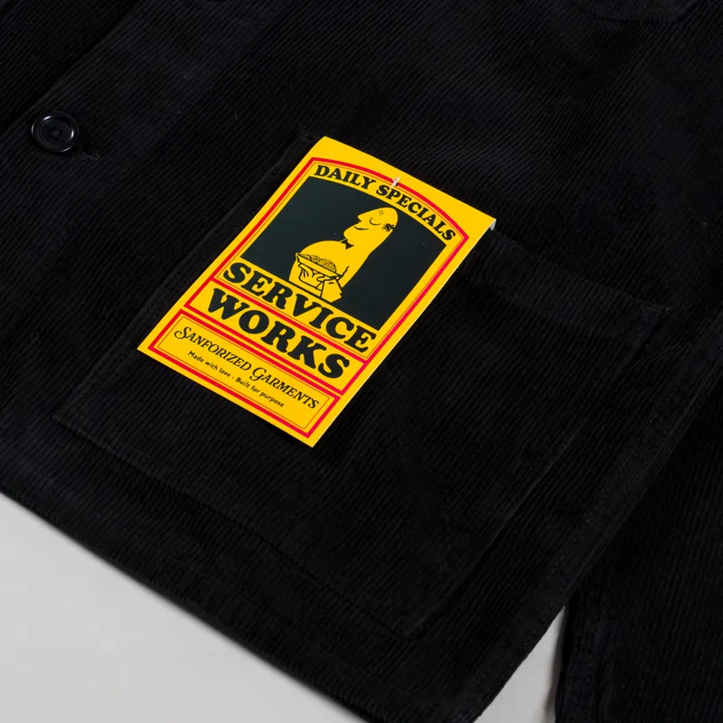 Service Works Cord Coverall Jacket Black-7