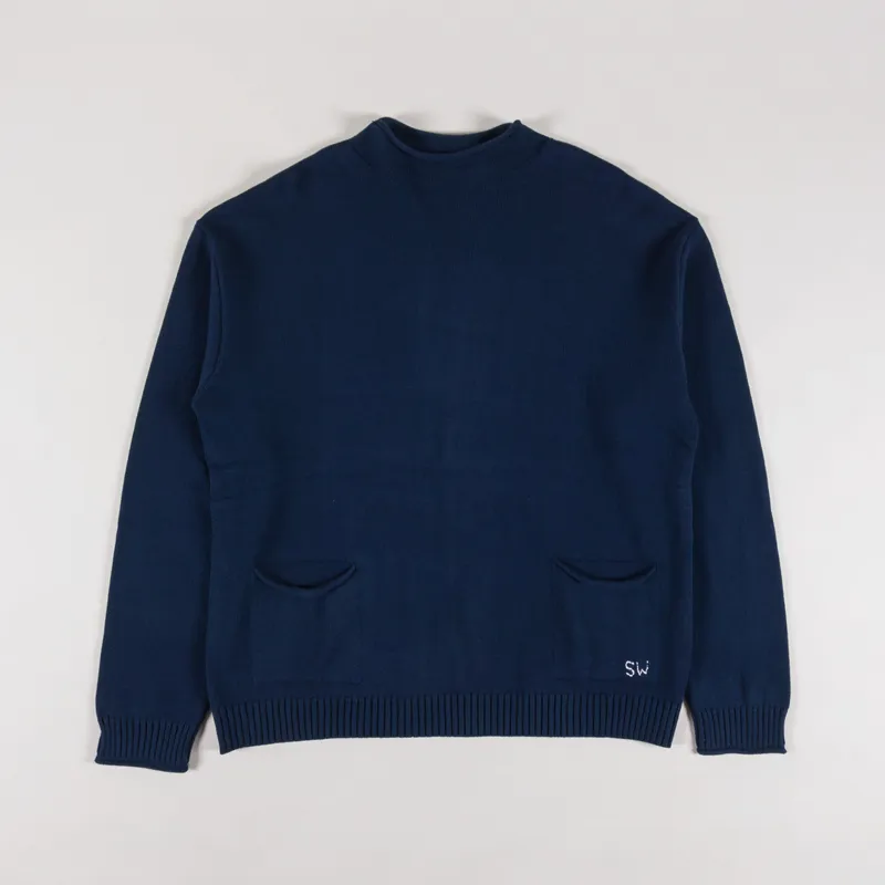 Service Works Mock Smock Sweater Navy