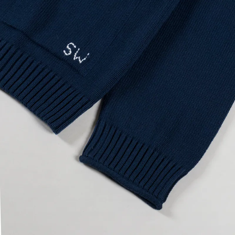 Service Works Mock Smock Sweater Navy-6