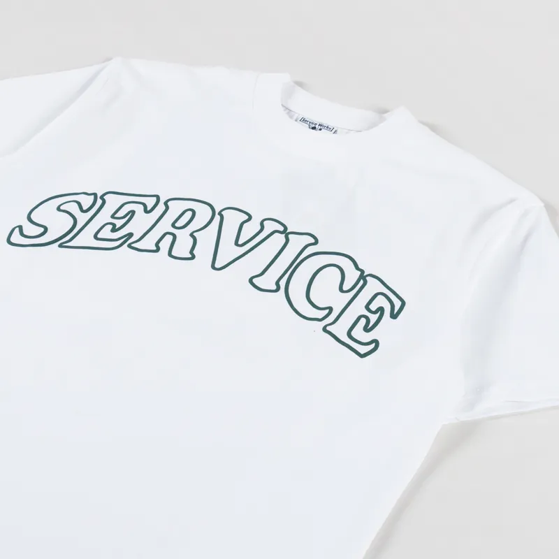 Service Works Arch Logo T Shirt White-1