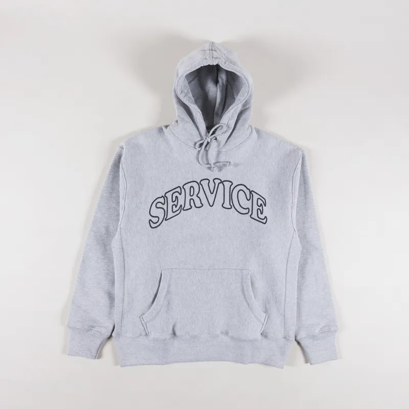 Service Works Arch Logo Hoodie Marl Grey
