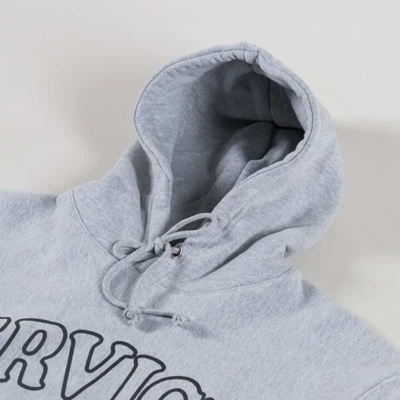 Service Works Arch Logo Hoodie Marl Grey-5