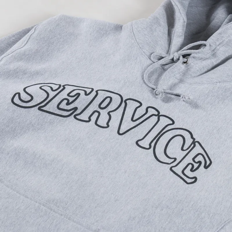 Service Works Arch Logo Hoodie Marl Grey-4