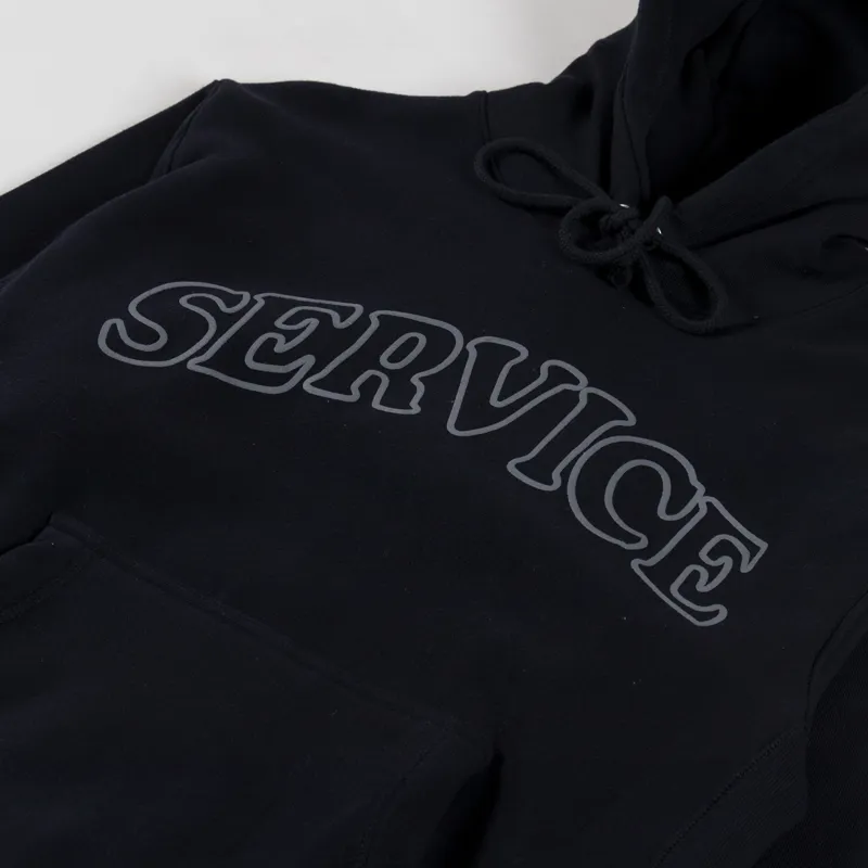 Service Works Arch Logo Hoodie Black-5
