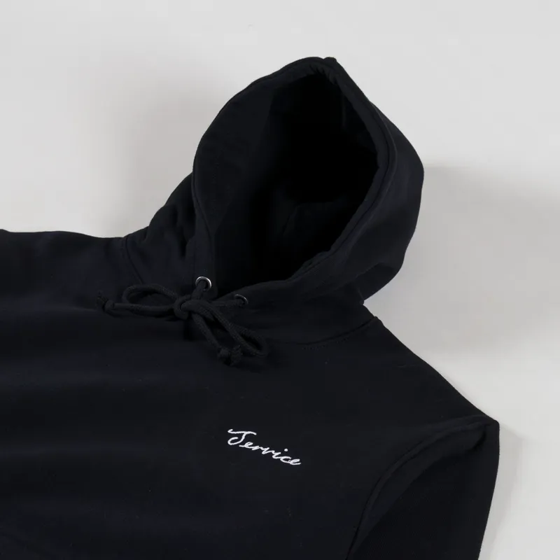 Service Works Script Logo Hoodie Black-2