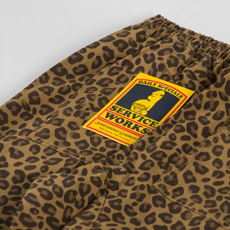 Service Works Leopard Chef Pants Brown-7