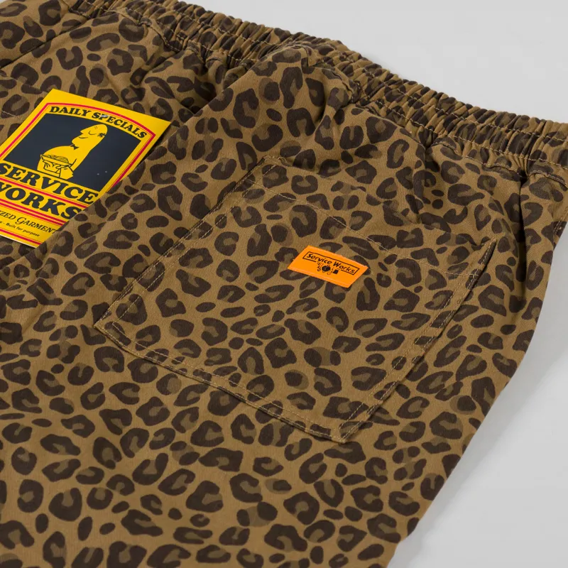 Service Works Leopard Chef Pants Brown-8