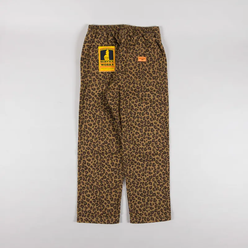 Service Works Leopard Chef Pants Brown