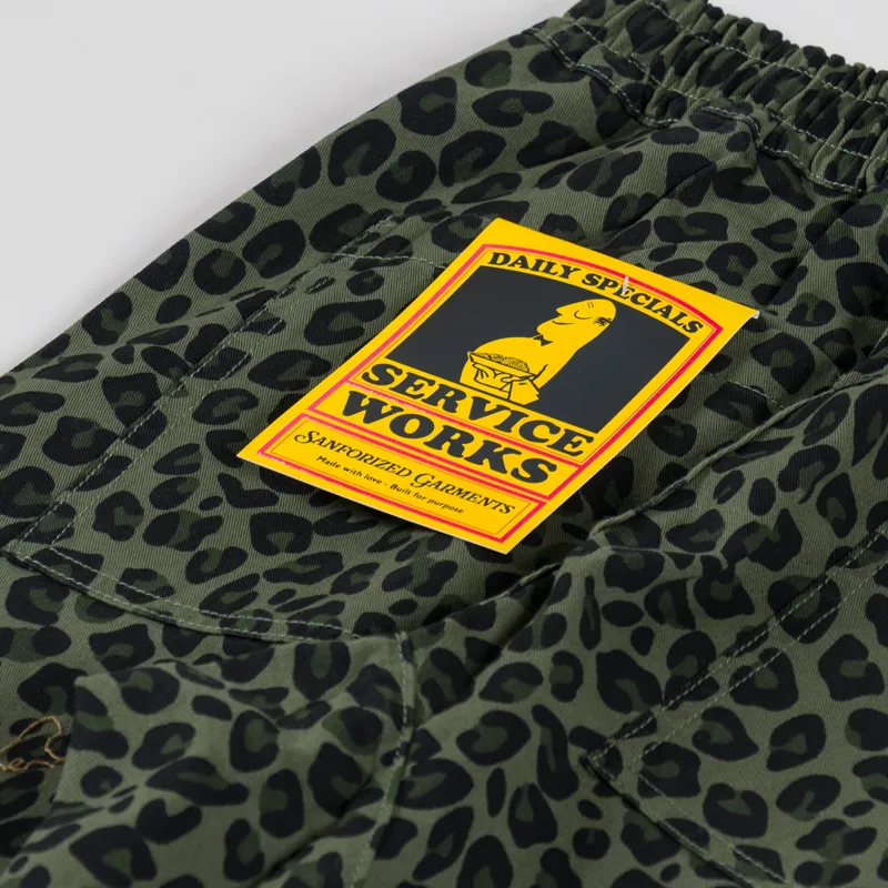 Service Works Leopard Chef Pants Green-7