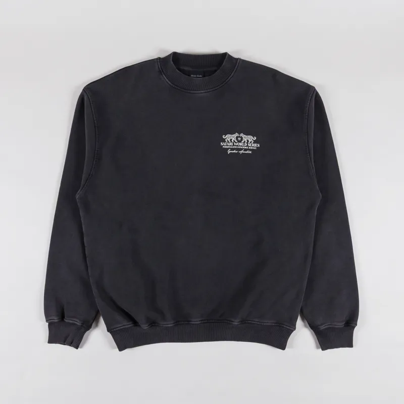 Goodies Sportive Safari World Series Crewneck Black Stone Washed-1