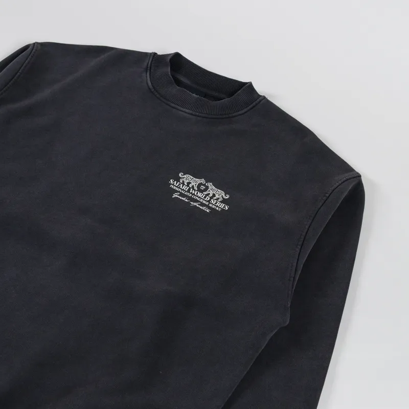 Goodies Sportive Safari World Series Crewneck Black Stone Washed-3