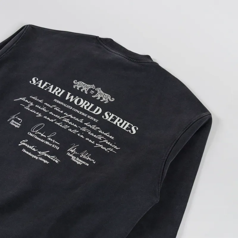 Goodies Sportive Safari World Series Crewneck Black Stone Washed-2