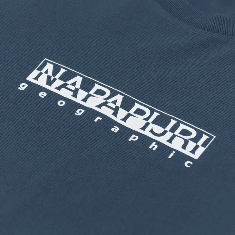 Napapijri Box T Shirt Blue French-1